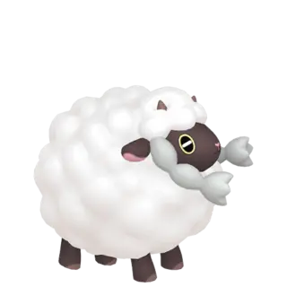 Wooloo front-facing sprite from Pokémon Sword