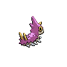 Wurmple shiny back-facing sprite from Pokémon Black