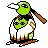 Xatu shiny front-facing sprite from Pokémon Crystal