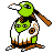 Xatu shiny front-facing sprite from Pokémon Silver