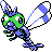 Yanma shiny front-facing sprite from Pokémon Crystal