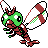 Yanma front-facing sprite from Pokémon Gold