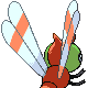 Yanma back-facing sprite from Pokémon Platinum