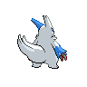 Zangoose shiny back-facing sprite from Pokémon White