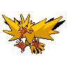 Zapdos shiny front-facing sprite from Pokémon White