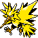 Zapdos front-facing sprite from Pokémon Crystal