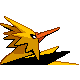 Zapdos shiny back-facing sprite from Pokémon Pearl