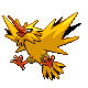 Zapdos shiny front-facing sprite from Pokémon Pearl