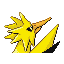 Zapdos back-facing sprite from Pokémon FireRed