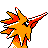 Zapdos shiny back-facing sprite from Pokémon Silver