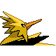 Zapdos back-facing sprite from Pokémon SoulSilver