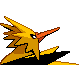 Zapdos shiny back-facing sprite from Pokémon SoulSilver