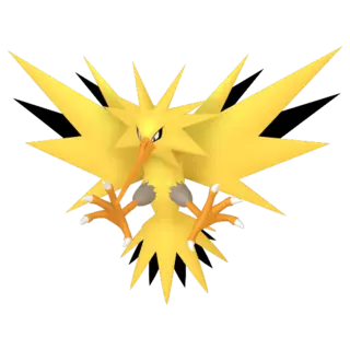 Zapdos front-facing sprite from Pokémon XD: Gale of Darkness