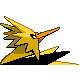 Zapdos back-facing sprite from Pokémon Platinum
