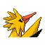 Zapdos shiny back-facing sprite from Pokémon Sapphire