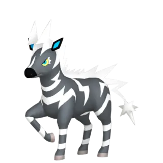 Zebstrika front-facing sprite from Pokémon Violet