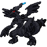 Zekrom front-facing sprite from Pokémon Black