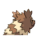 Zigzagoon back-facing sprite from Pokémon Pearl