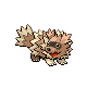 Zigzagoon front-facing sprite from Pokémon Pearl
