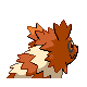 Zigzagoon shiny back-facing sprite from Pokémon Pearl