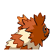 Zigzagoon shiny back-facing sprite from Pokémon SoulSilver
