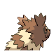 Zigzagoon back-facing sprite from Pokémon Platinum