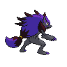 Zoroark shiny back-facing sprite from Pokémon White 2