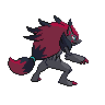 Zoroark back-facing sprite from Pokémon Black