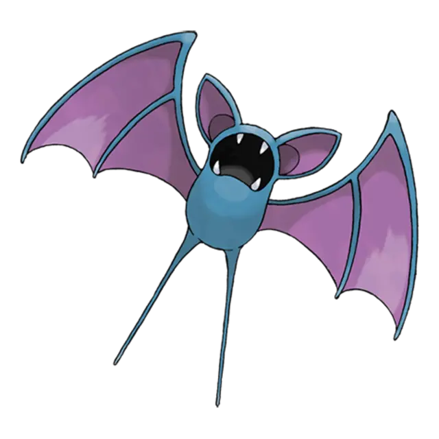 Zubat, the Bat Pokémon — Poison/Flying-type Pokémon official artwork