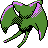 Zubat shiny back-facing sprite from Pokémon Crystal