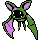 Zubat shiny front-facing sprite from Pokémon Crystal